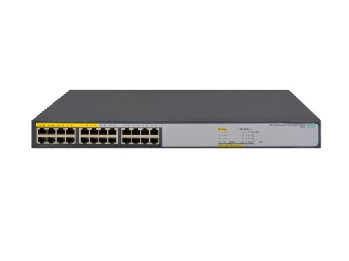 HPE 1420 24G PoE+ (124W) Switch, 12 x GIG PoE+ Ports + 12 x GIG Ports, Unmanaged, Limited Lifetime Warranty