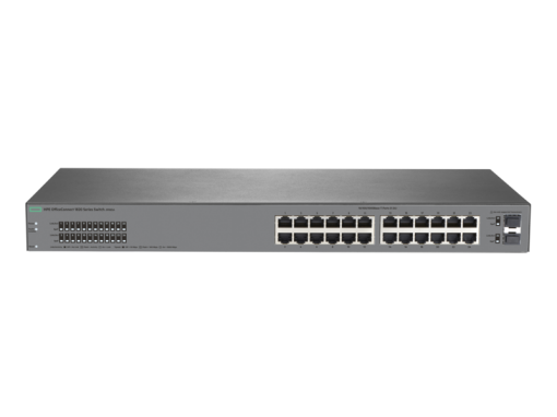 HPE 1820 24G Switch, 24 x GIG + 2 x SFP Ports, Layer 2, Web-Managed, Limited Lifetime Warranty