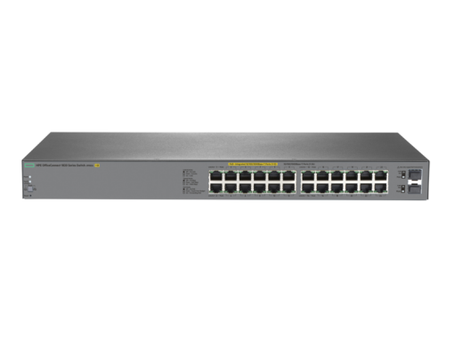 HPE 1820 24G PPoE+ (185W) Switch, 12 x GIG + 12 PoE+ & 2 x SFP Ports, Layer 2, Web-Managed, Limited Lifetime Warranty