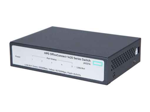 HPE 1420 5G Switch, 5 x GIG Ports, Fanless, Unmanaged, Limited Lifetime Warranty