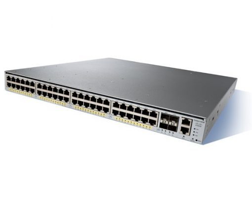 WS-C4948E Cisco Catalyst 4948E OPT Switch, 48 x 10/100/1000 (RJ45) + 4 x 10GbE (SFP+), No Power Supply