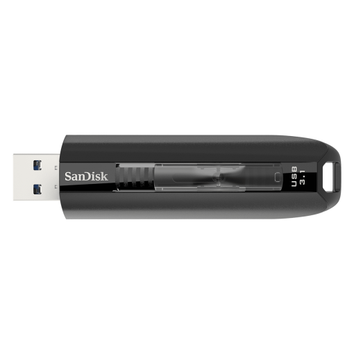 DCZ800-064G-G46 SanDisk Extreme GO USB 3.1 Flash Drive, CZ800 64GB, USB3.1, Black, Retractable, Lifetime Limited