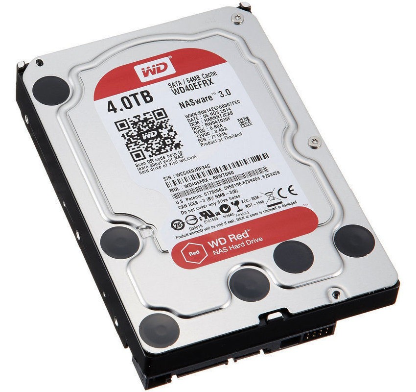 4TB, DRIVE, 3YR DESKTOP 6GB/S, WD40EFRX WD INTERNAL - RED Touchpoint Technology 3.5\