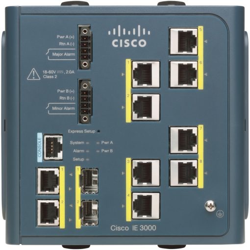IE-3000-8TC Cisco IE 3000 Switch, 8 10/100 + 2 T/SFP IE-3000-8TC