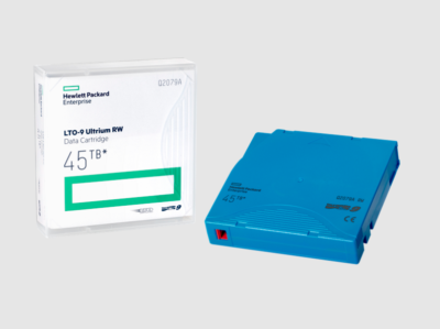 Q2079AN HPE LTO‑9 Ultrium 45TB RW Non Custom Labeled 20 Data Cartridges with Cases