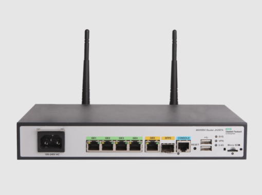 HPE Networking MSR954‑W 1GbE SFP (WW) 2GbE‑WAN 4GbE‑LAN Wireless 802.11n CWv7 Router